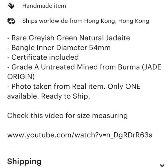 Grey Burma Jadeite Bracelet 54mm - Picture 6 of 6